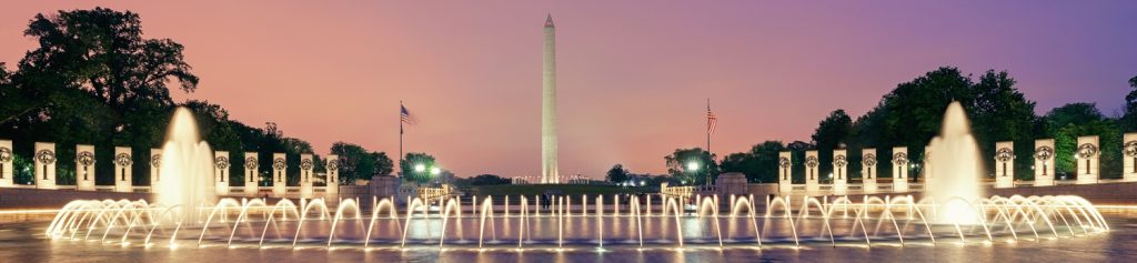 Washington DC Monuments, fountains, USA